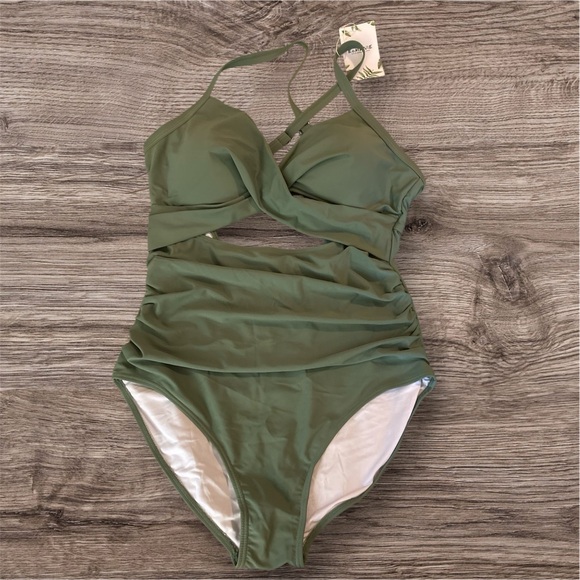 Eomenie Women's One Piece Swimsuits Tummy Control Cutout High Waisted L slimming - Picture 6 of 7